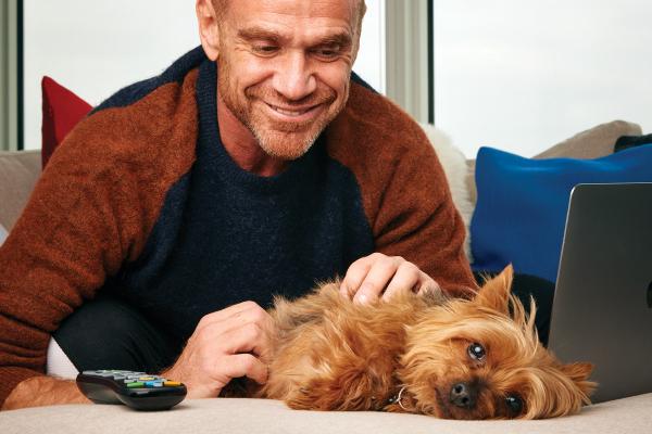 Dr. Rob Garofalo with his yorkie, Fred