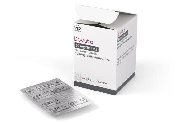 image of Dovato's new blister pack package and box